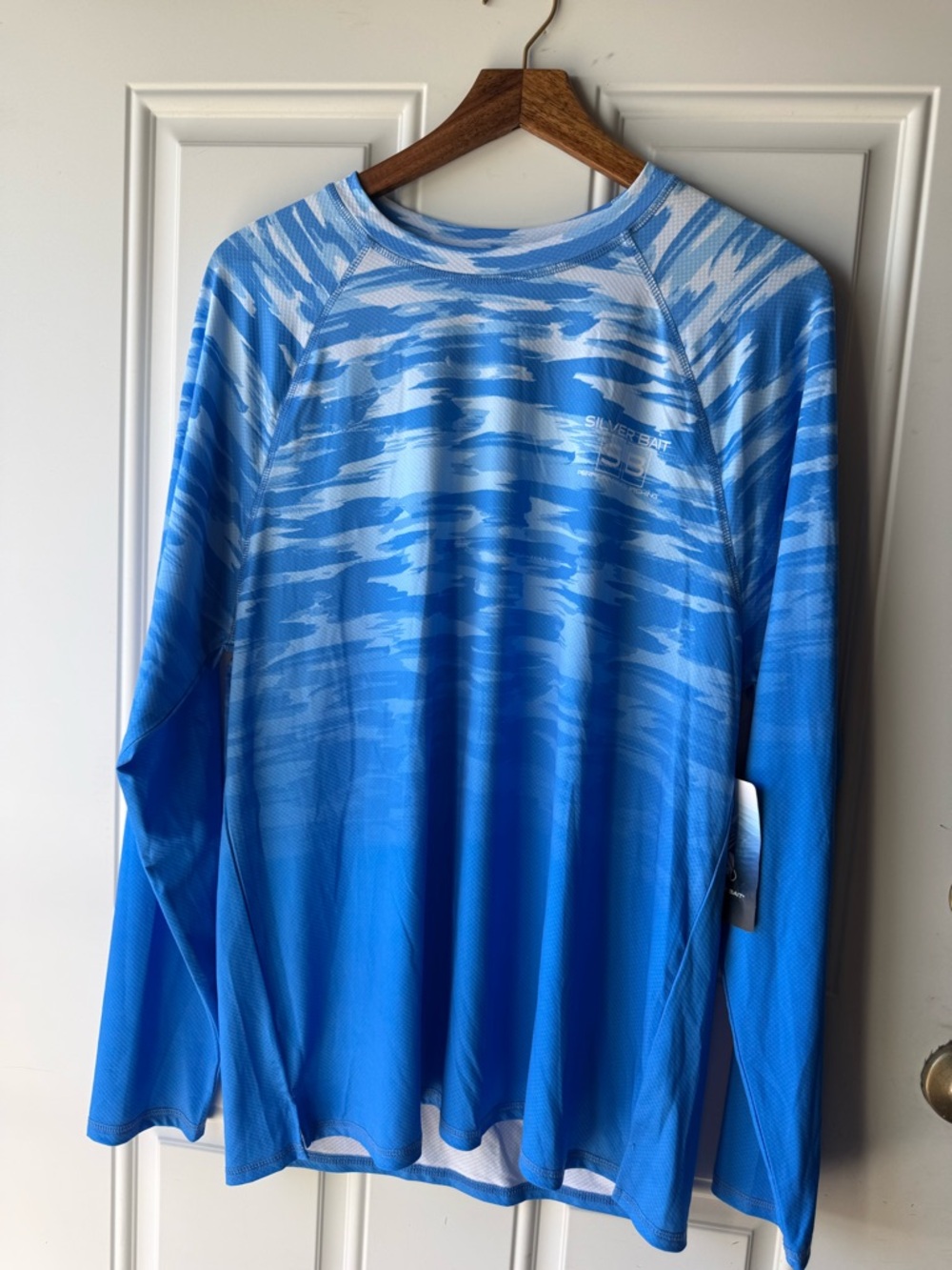 Silver Bait Men’s Long-Sleeve Blue Performance Shirt